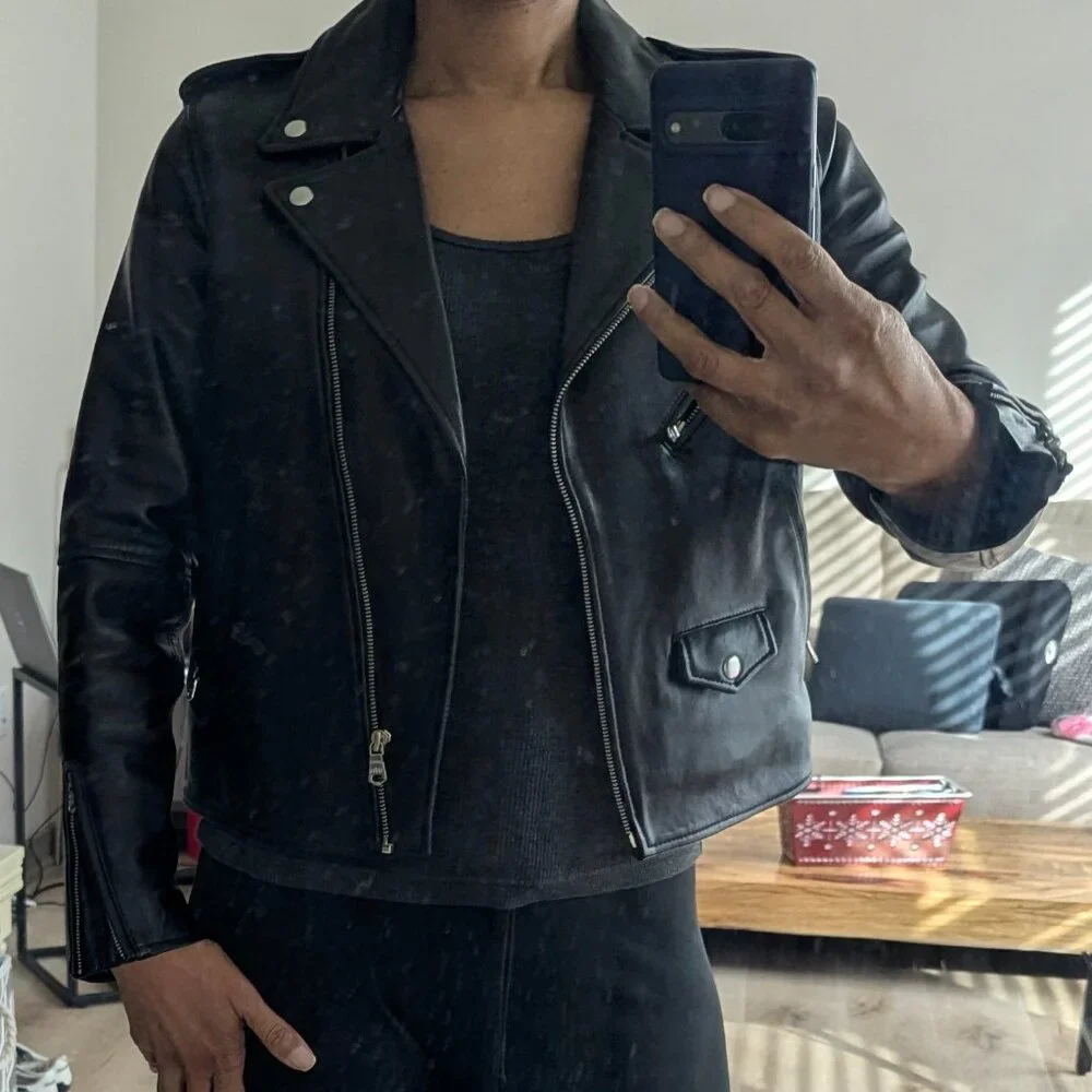 Levi's Sheep Leather Moto Jacket - Picture 2 of 16